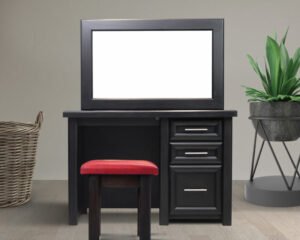 Serengeti wooden dresser set-all drawers with swivel mirror